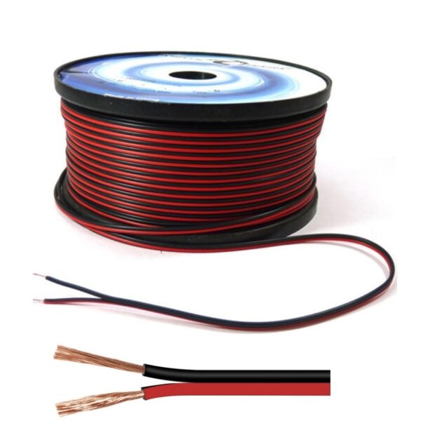 2x Cable paralelo rojo negro 2x16awg CCA precio 2 metros