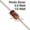 5x Pack Diodo Zener 1/2 Watt 0.5 Watt - Imagen 2