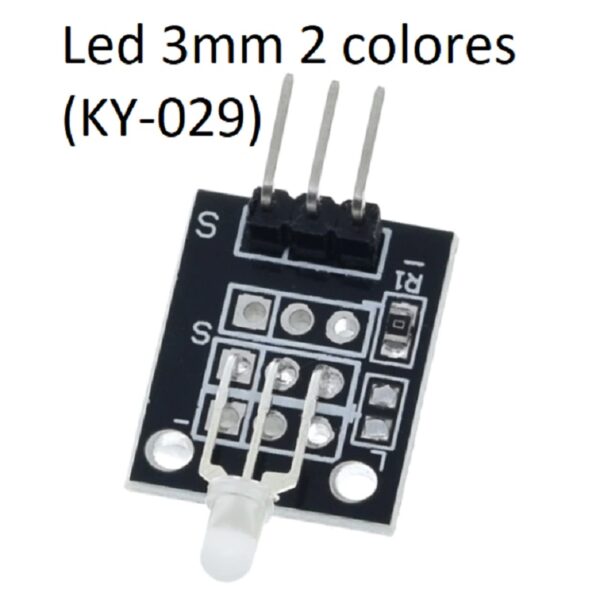Diodo Led 2 colores 3mm (KY-029) - Imagen 2