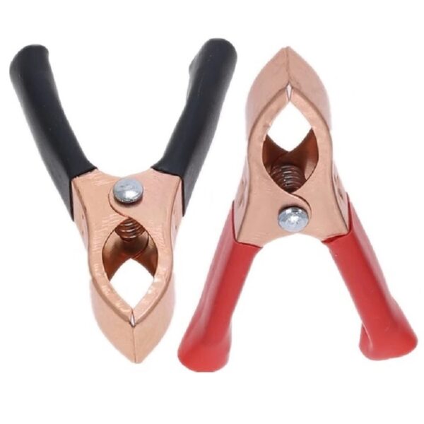 Par de pinzas eléctricas caimán 70mm 30 amperes (2 Piezas)