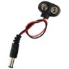 2x Pack Conector Batería 9V con conector 5.5mm x 2.1mm