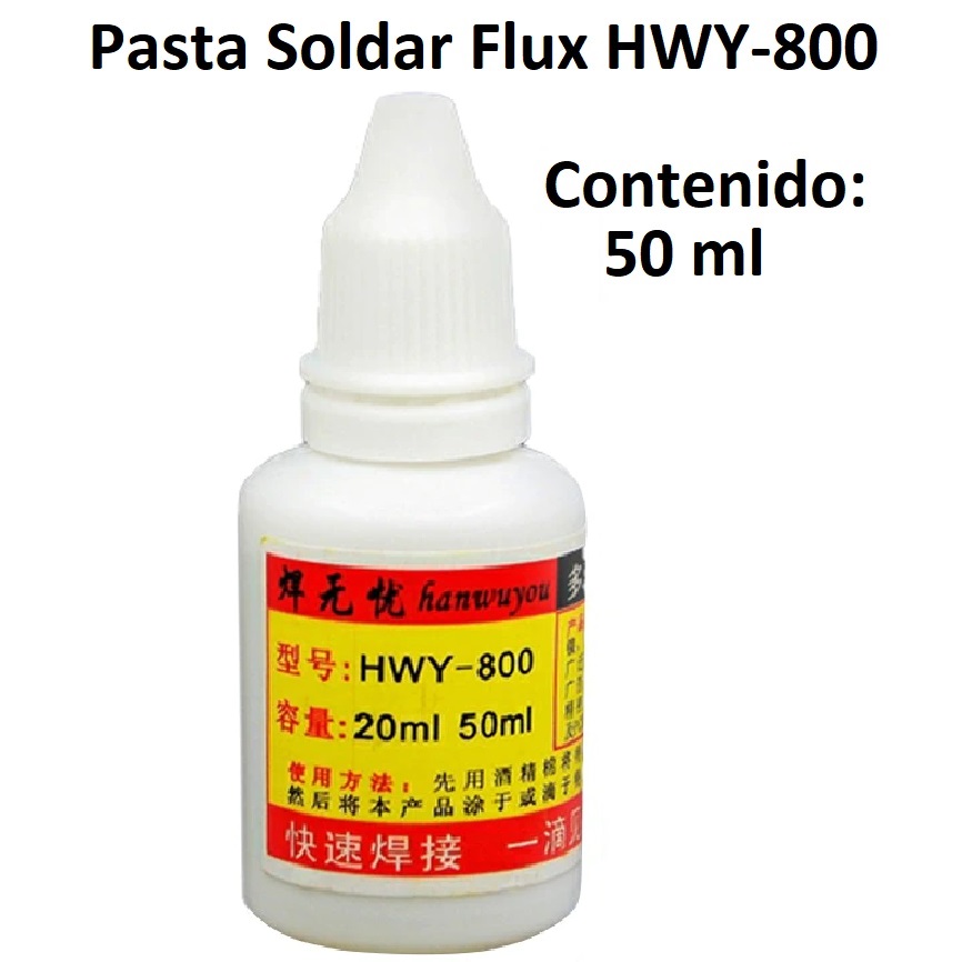 Pasta de Soldar Flux HWY-800 Inoxidable y Galvanizado 50ml - ELECTROART