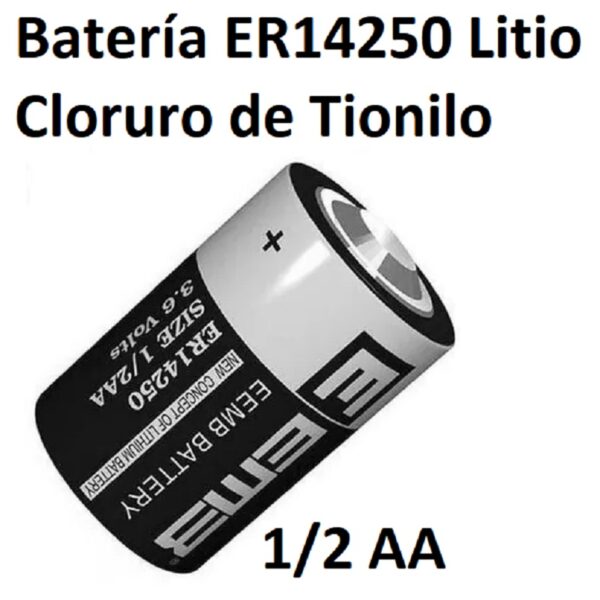 Pila ER14250 TS14250 Litio Cloruro de Tionilo 1/2 AA (3.6V)-1
