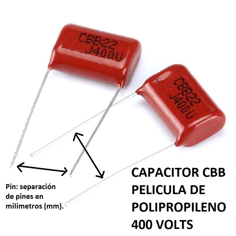 Cbb22 5x Pack Capacitores CBB22 400 Volts - ELECTROART