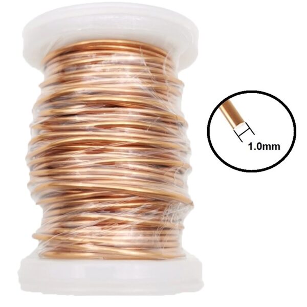 Bobina Alambre Cobre Esmaltado 100 gr 14 metros 1.0mm - Imagen 2