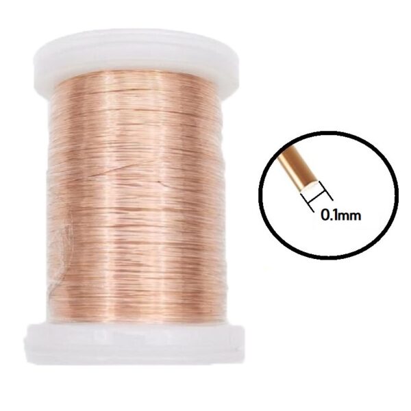 Alambre Cobre Esmaltado Bobina 100 gr 1600 metros 0.1mm-1