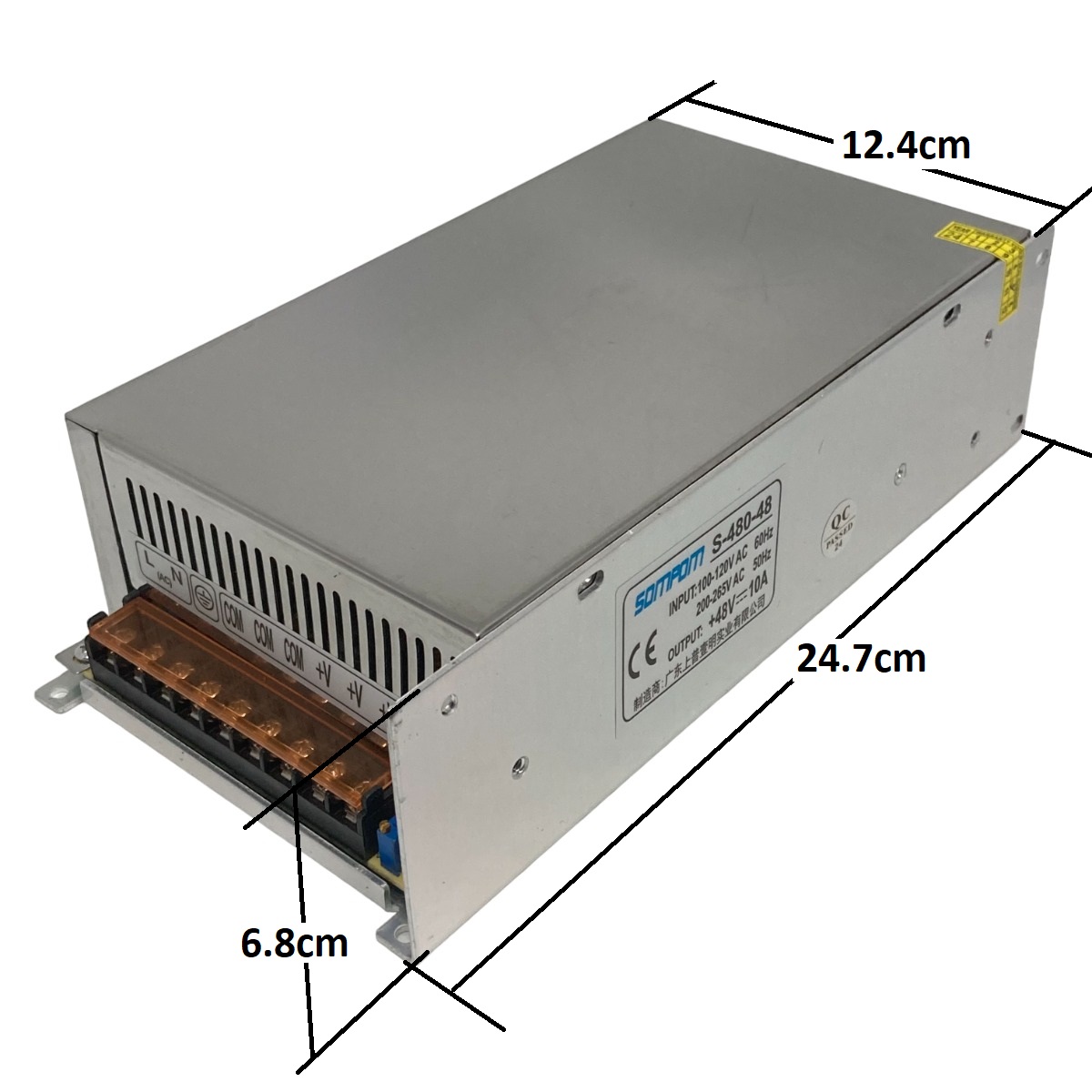 Fuente de poder Switching 220VAC a 48VDC (10A 480W) - Imagen 3