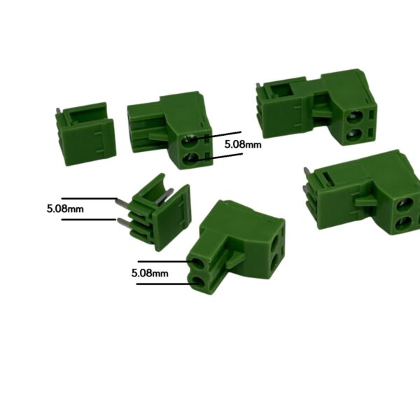 4x Pack terminales ángulo KF2EDG 2 pines 5.08mm (8 piezas)-1