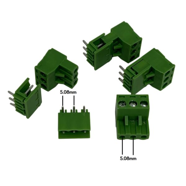 4x Pack terminales ángulo KF2EDG 3 pines 5.08mm (8 piezas)-1