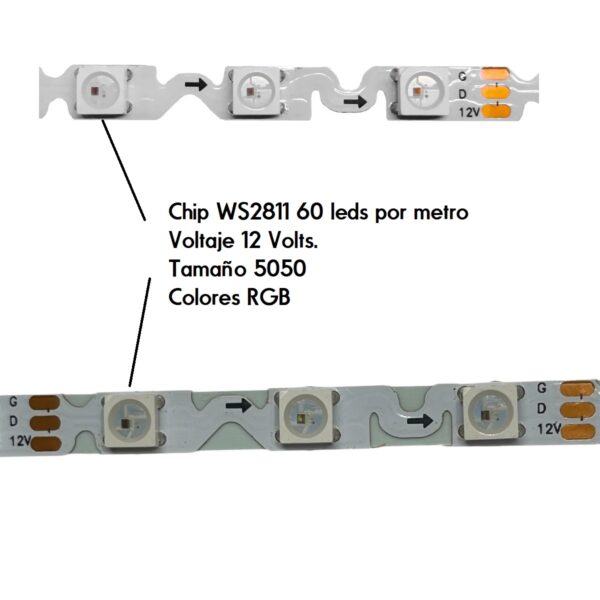 Cinta Chip WS2811 plegable 60 leds IP30 1 metro-1