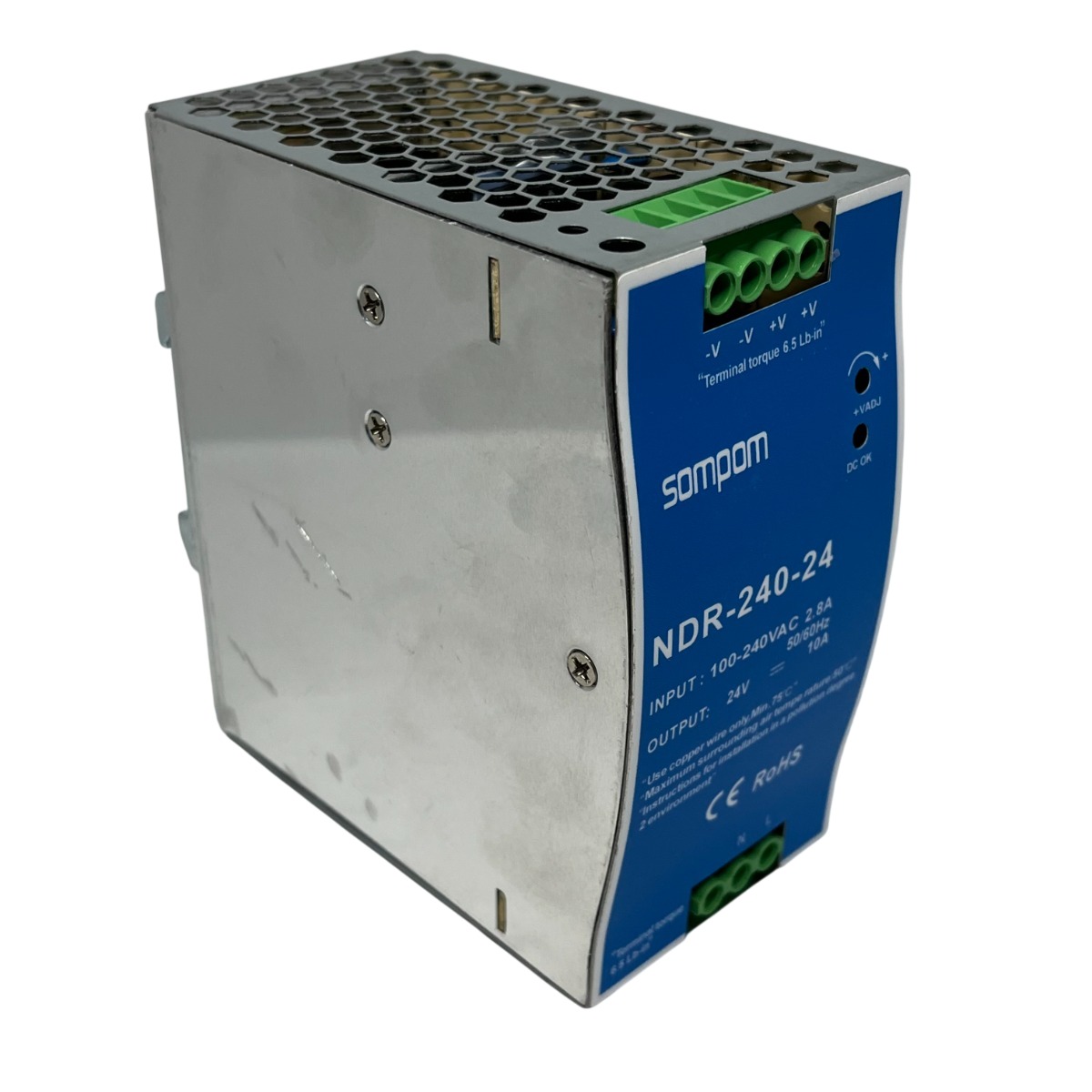 Fuente de poder NDR-240-24 Riel Din 220VAC a 24VDC (240W)-6