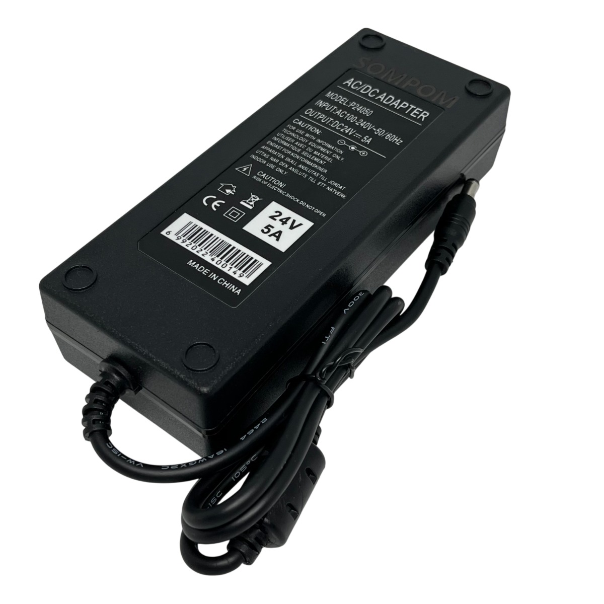 Cargador Transformador 24Volts 5A 120W Conector 5.5x2.5-2.1-7