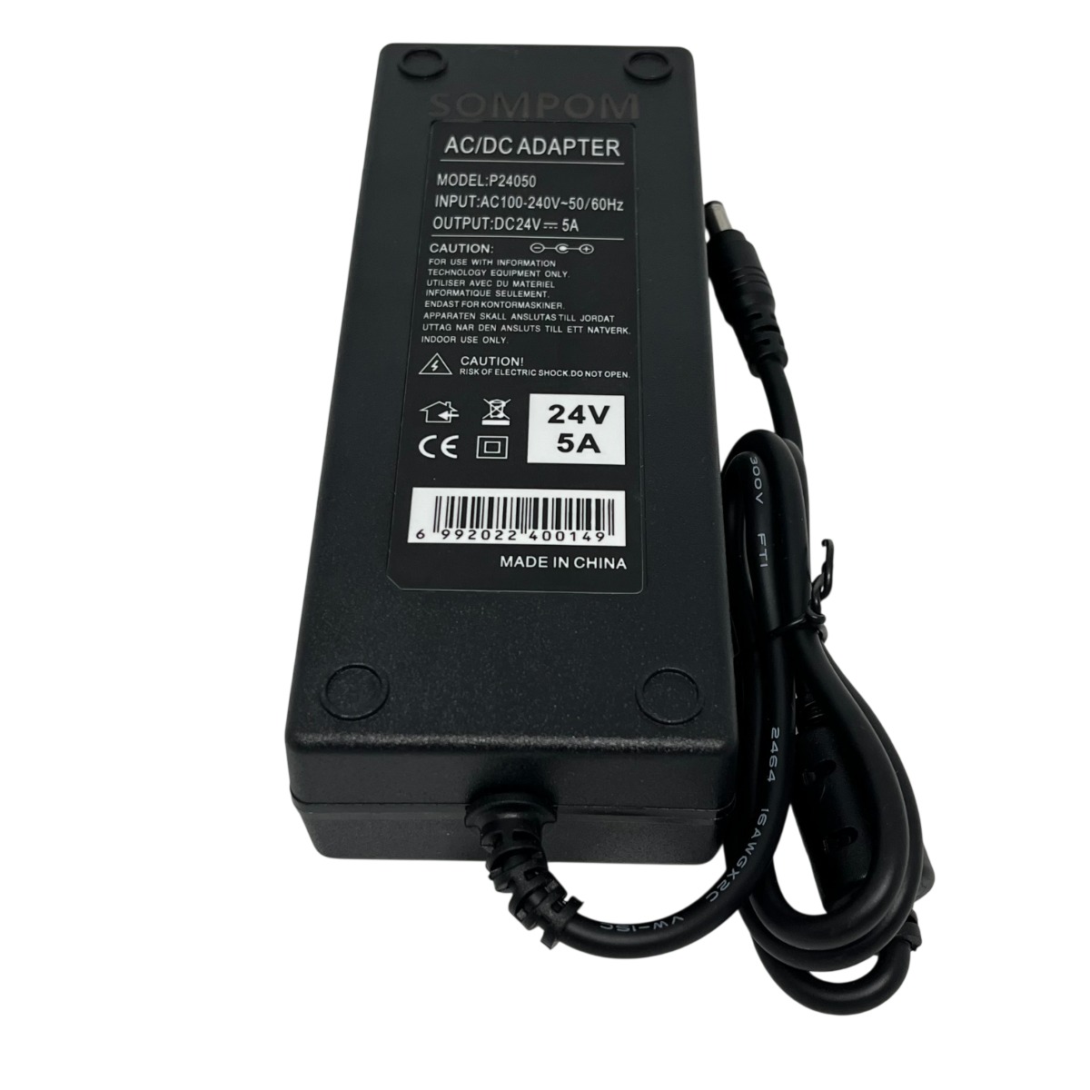 Cargador Transformador 24Volts 5A 120W Conector 5.5x2.5-2.1-ML